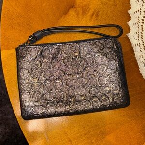 Metallic Coach Wristlet